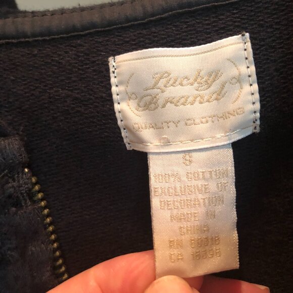 Lucky Brand Zip Up Hoodie Sweatshirt Size Small - Picture 4 of 6